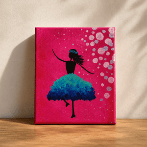 Ballerina Painting Original Hand Painted Mini Canvas Art Ballet Wall Decor Dance Lover Gift Girls Room Artwork