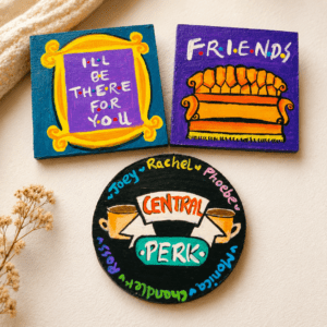 Friends TV Show Fridge Magnet Hand Painted Refrigerator Magnet Handmade Kitchen Decor Custom Friends Gift Apartment Decor Fan Gift