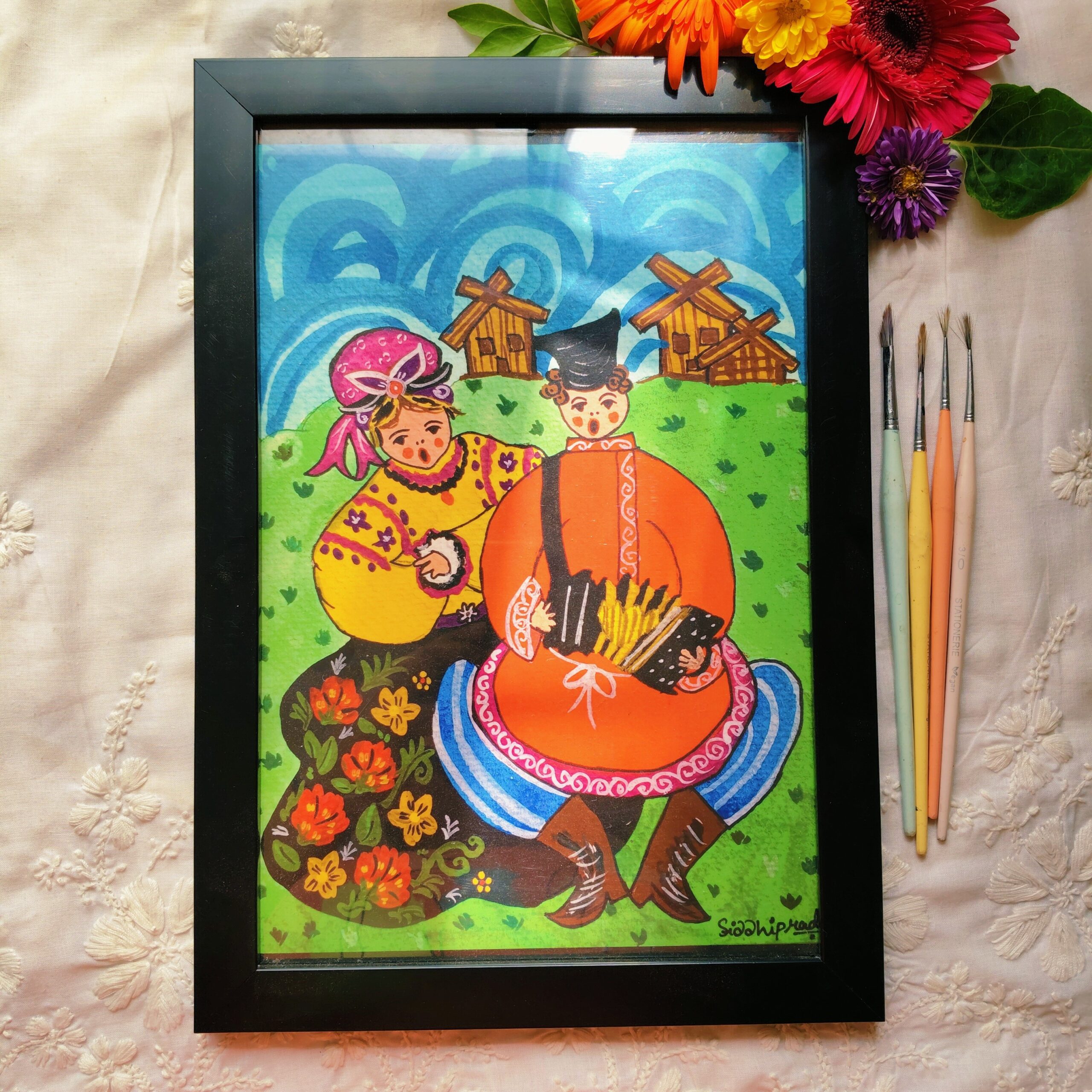 Russian Folk Art Print Painting Home Decor Cultural Wall Hanging Rustic Cottage Decor Unique Housewarming Gift - Image 10
