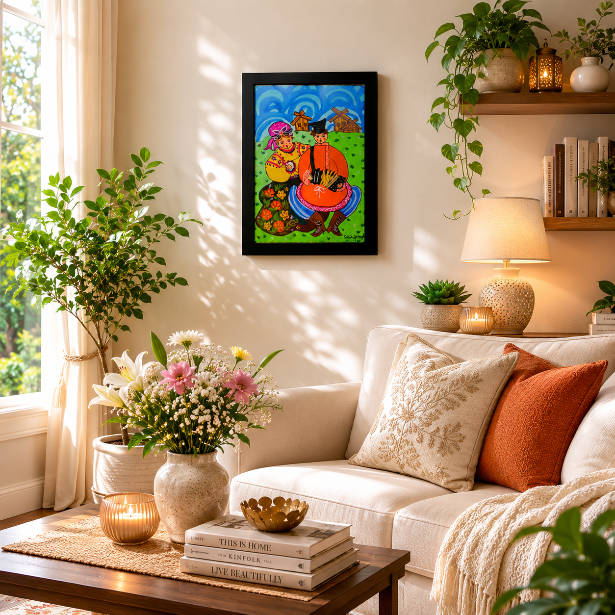 Russian Folk Art Print Painting Home Decor Cultural Wall Hanging Rustic Cottage Decor Unique Housewarming Gift - Image 5