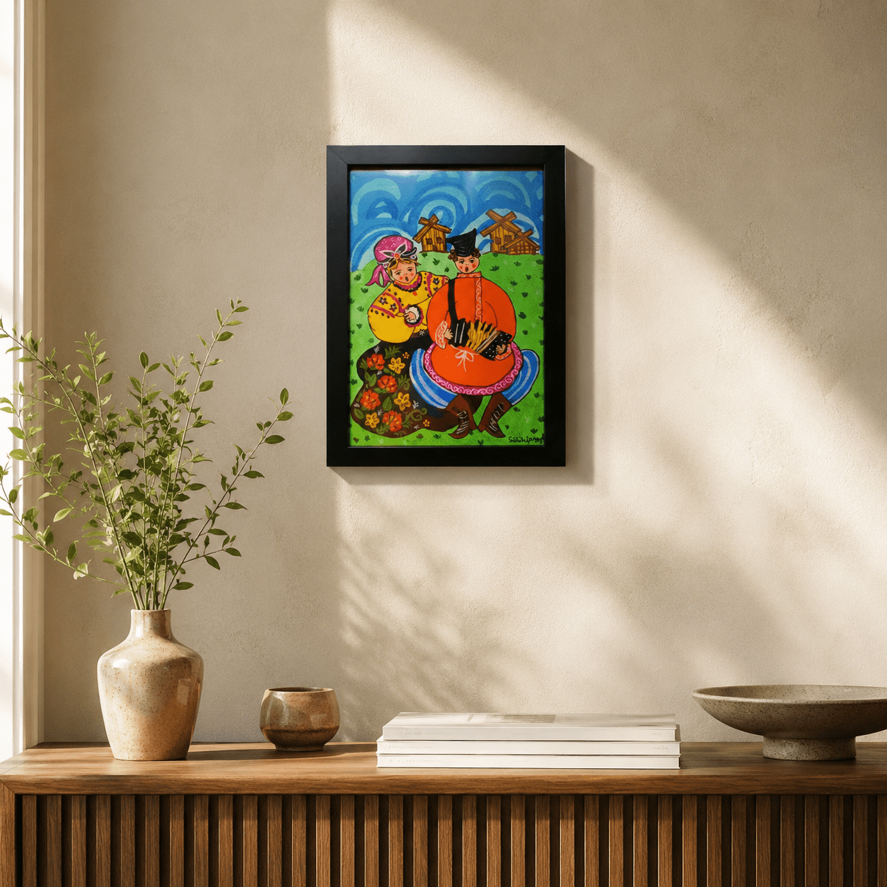 Russian Folk Art Print Painting Home Decor Cultural Wall Hanging Rustic Cottage Decor Unique Housewarming Gift - Image 9