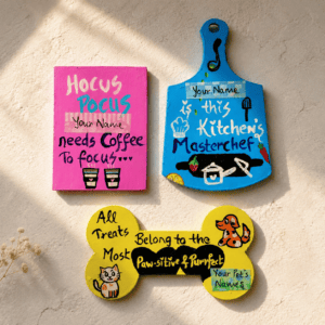 Personalized Hand Painted Fridge Magnet Custom Name Magnet Handmade Kitchen Decor Gift Personalized Refrigerator Magnet Housewarming Gift