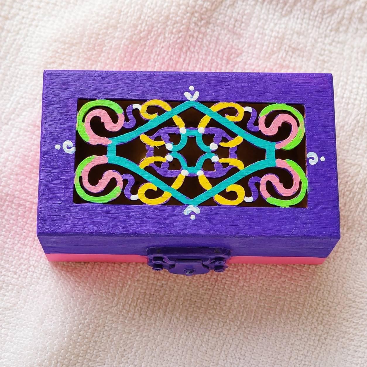 Hand Painted Jewelry Gift Box Personalized Gift for Her Mini Wooden Jewelry Box Earrings Gift Custom Love Note Box Anniversary Gift - Image 7