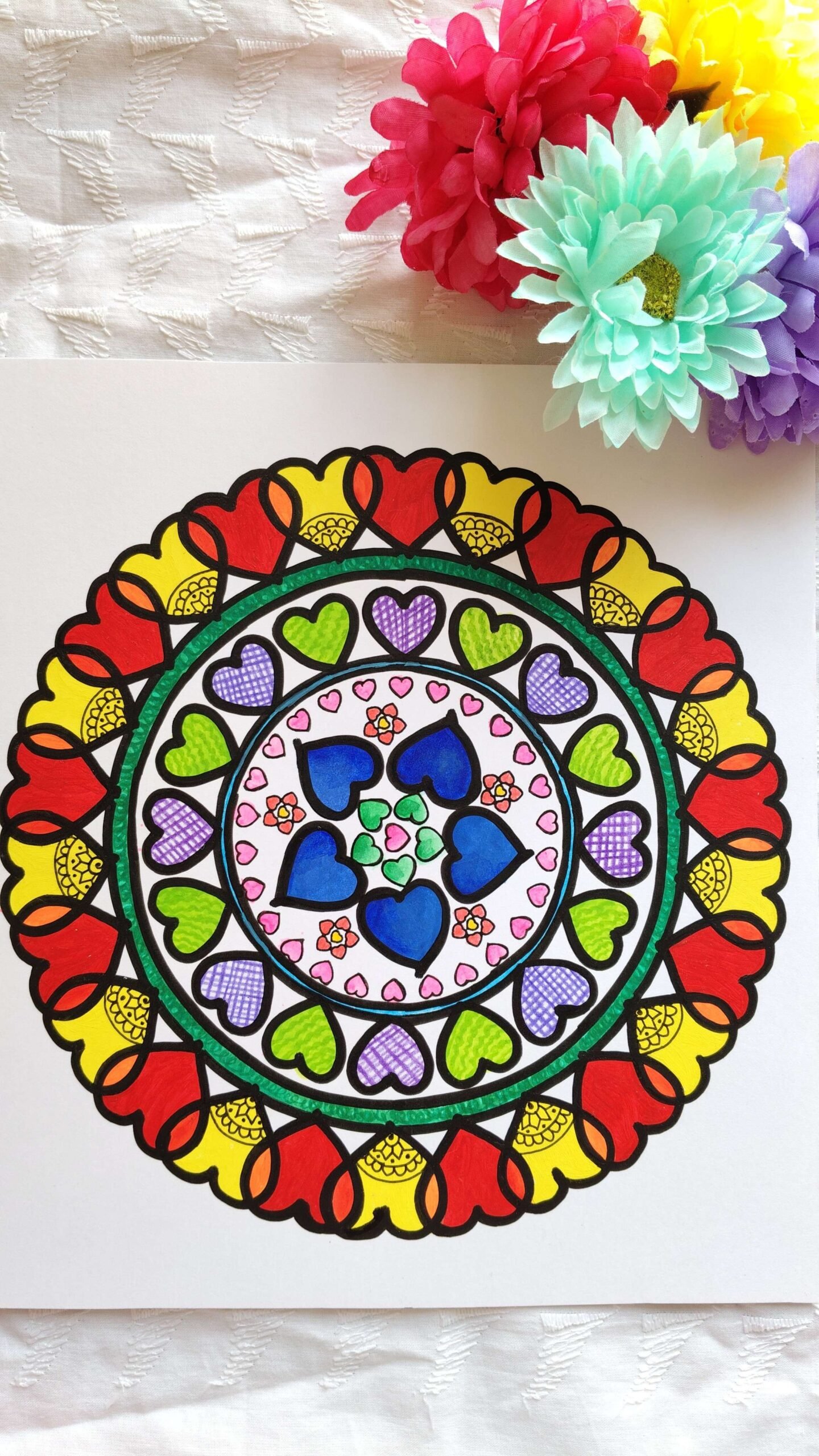 Handmade Diwali Gift Box for Loved Ones, 6-in-1 Indian Festive Gift Set, Hand-Painted Diya, Folk Art Cards & Shubh Labh Magnet - Image 11